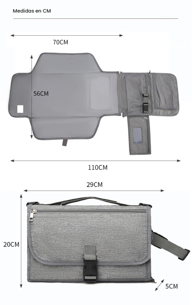 Bolso Cambiador de Pañales Impermeable para Bebés - Fácil de transportar